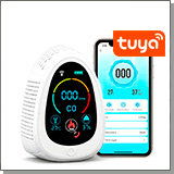Многофункциональный Tuya Wi-Fi автономный датчик 4 в 1 "HTI-0341-WT" 