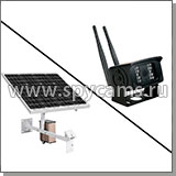 Комплект камеры видеонаблюдения на солнечных батареях Link Solar NC01G-60W-40AH 